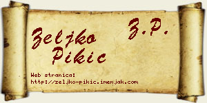 Željko Pikić vizit kartica